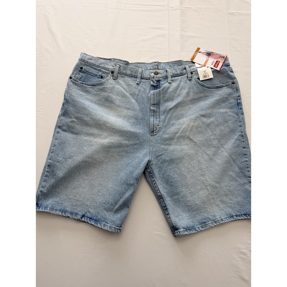 Wrangler Five Star Shorts Mens 48 Blue Denim Relaxed Stretch Bermuda 10 Inseam